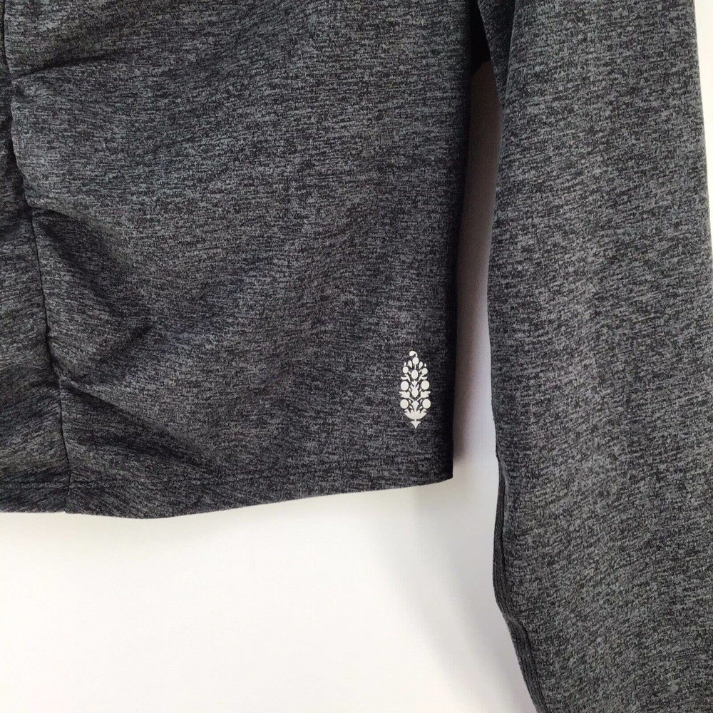 FP movement long sleeved Gray Athletic Exercise Crop top Size Medium - Picture 6 of 11